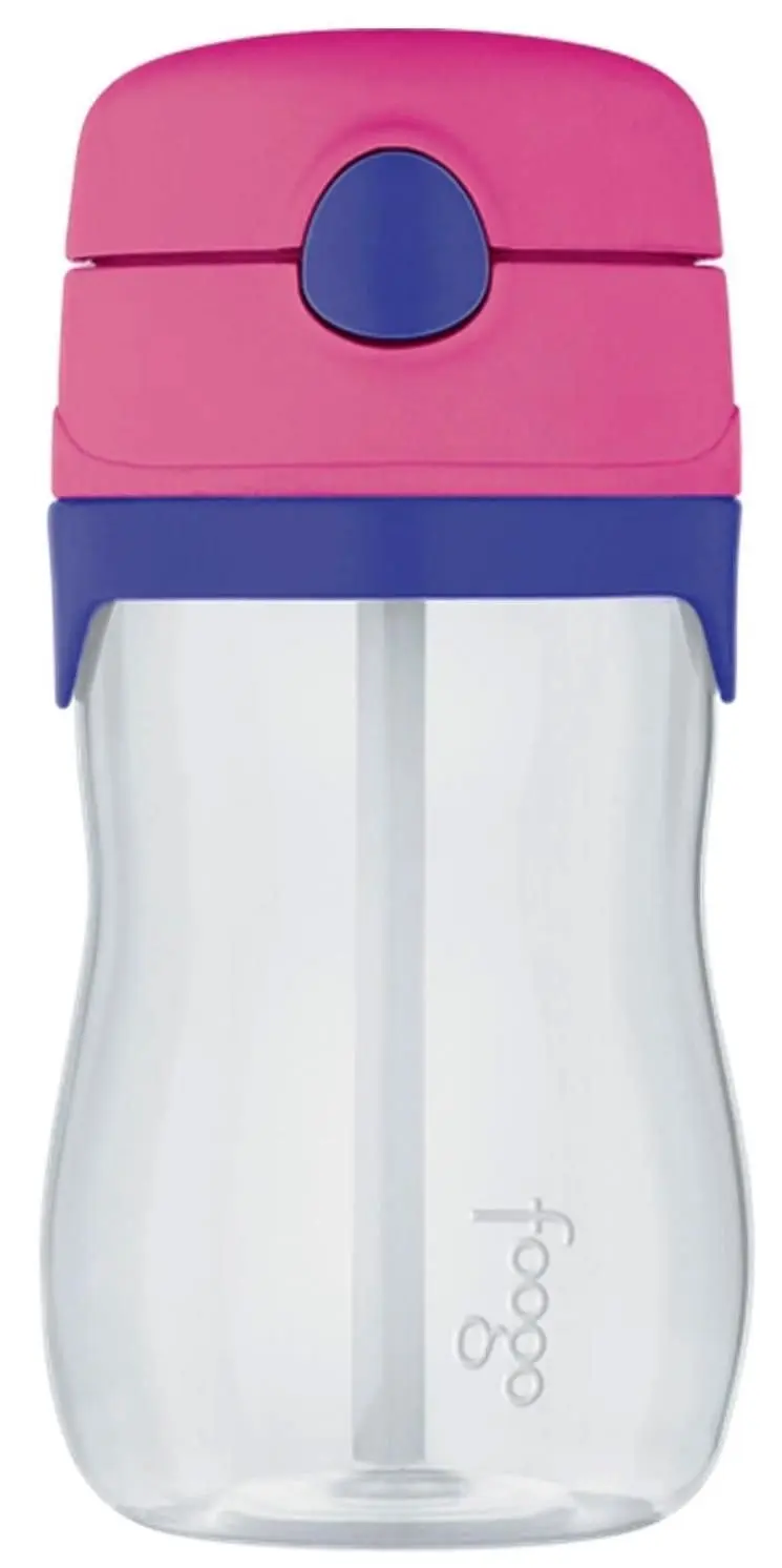 Thermos FOOGO 360ml TRITAN DRINK BOTTLE WITH STRAW - PINK OR BLUE