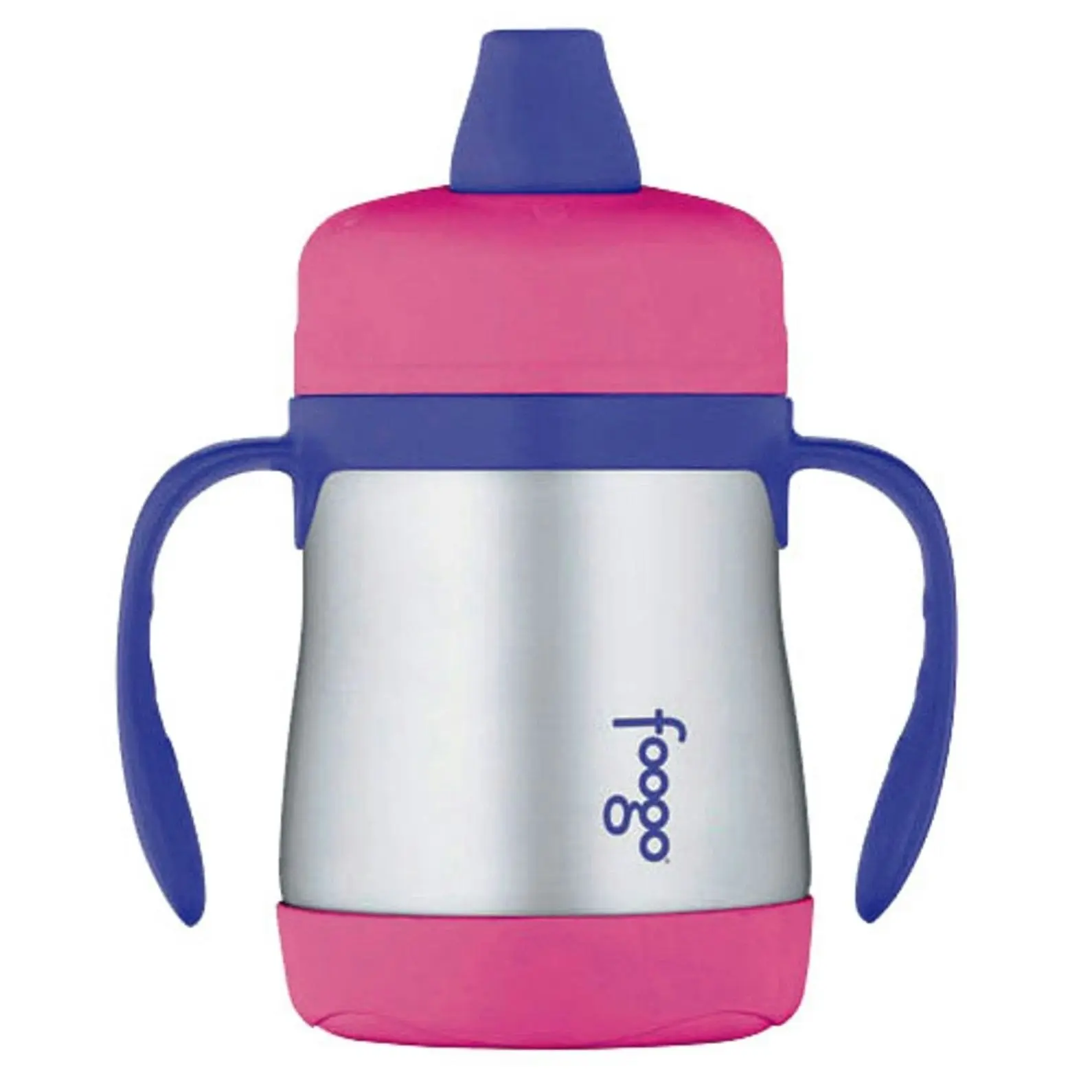 Thermos FOOGO 210ml STAINLESS STEEL SIPPY CUP WITH HANDLES - PINK OR BLUE