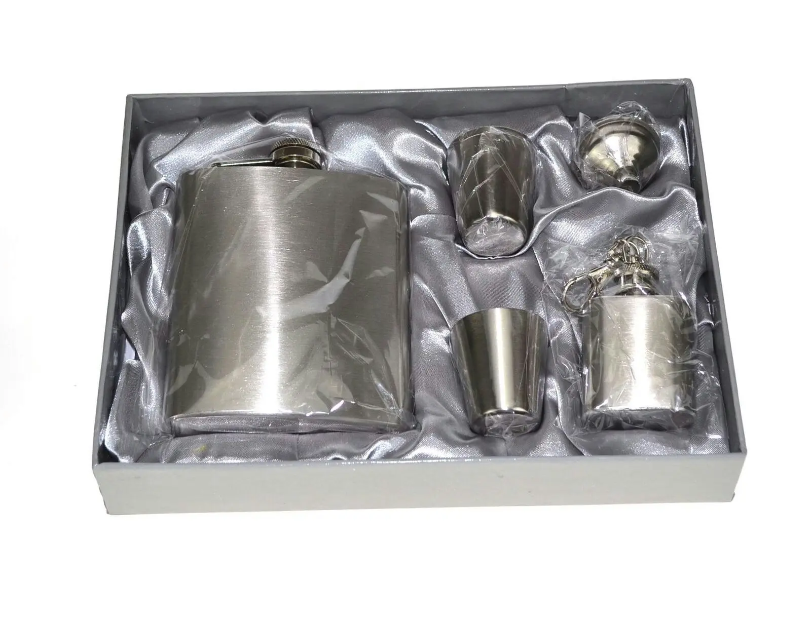 Vidori Hip Flask Gift Box Set In Stainless Steel