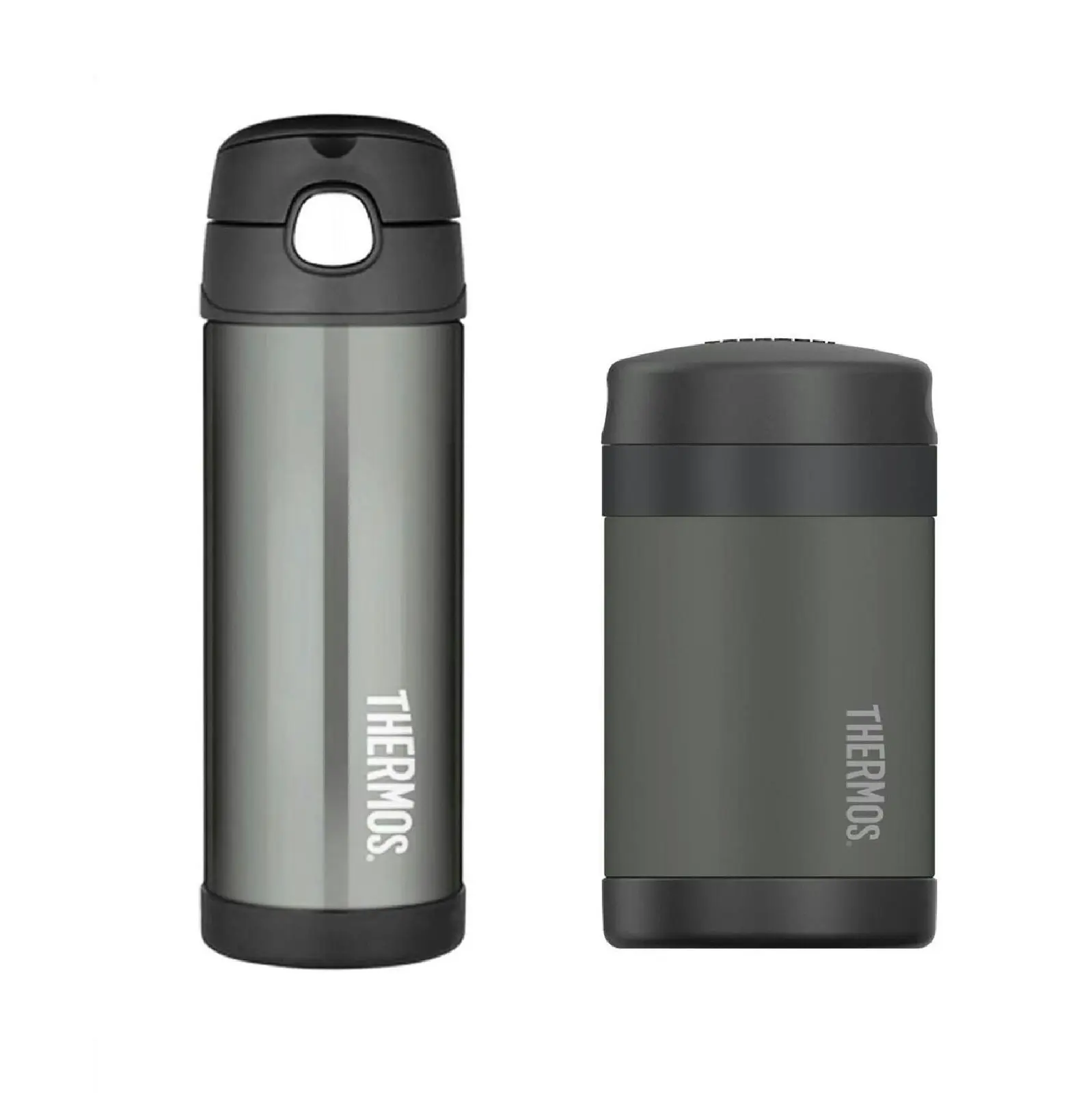 Thermos 470ml FOOD JAR + BOTTLE - CHARCOAL OR PURPLE