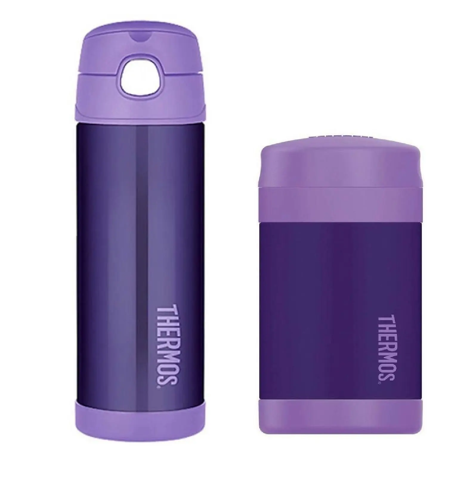 Thermos 470ml FOOD JAR + BOTTLE - CHARCOAL OR PURPLE