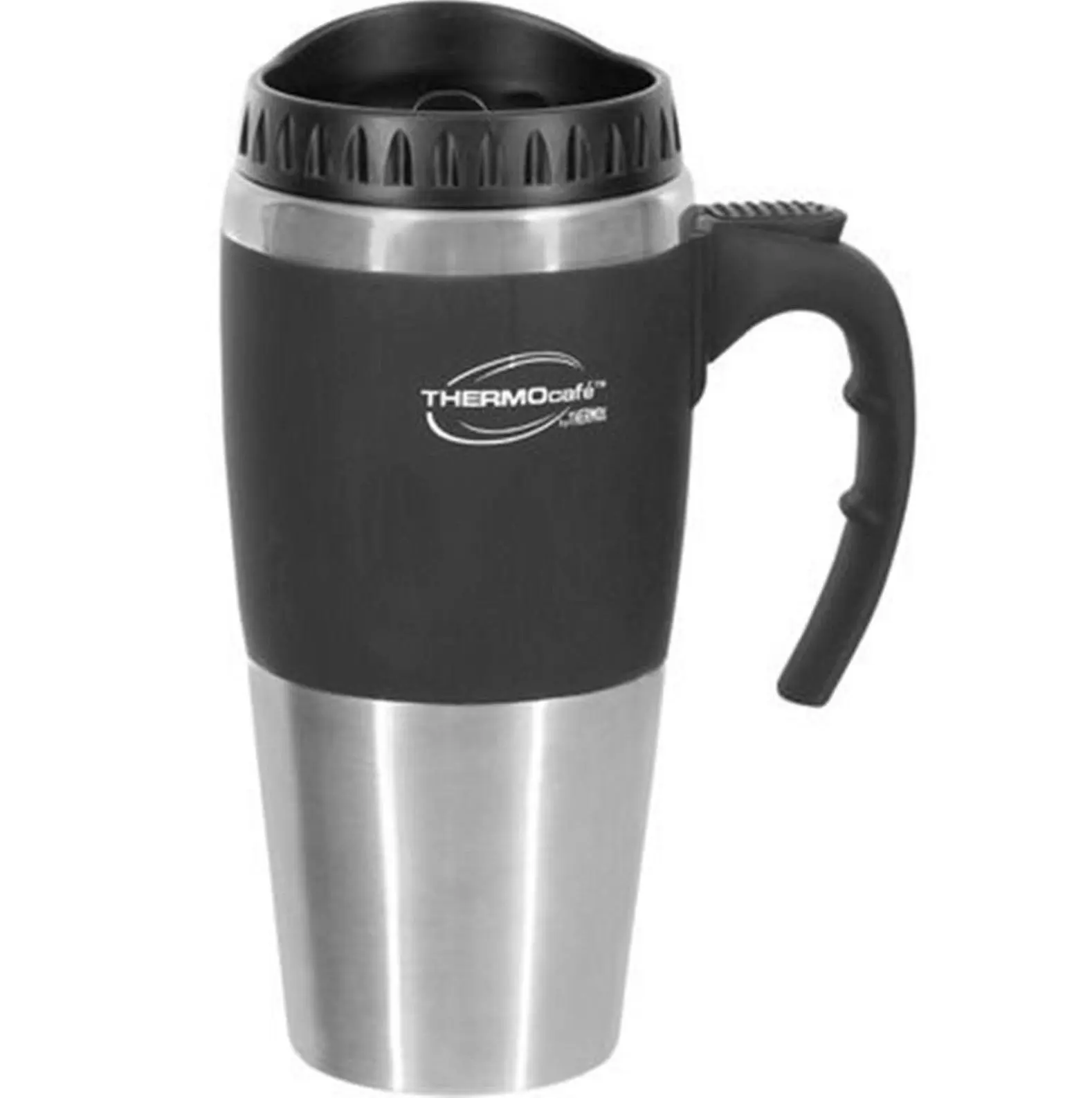 Thermos THERMOCAFE 450ml TRAVEL MUG WITH HANDLE - RED BLUE OR BLACK