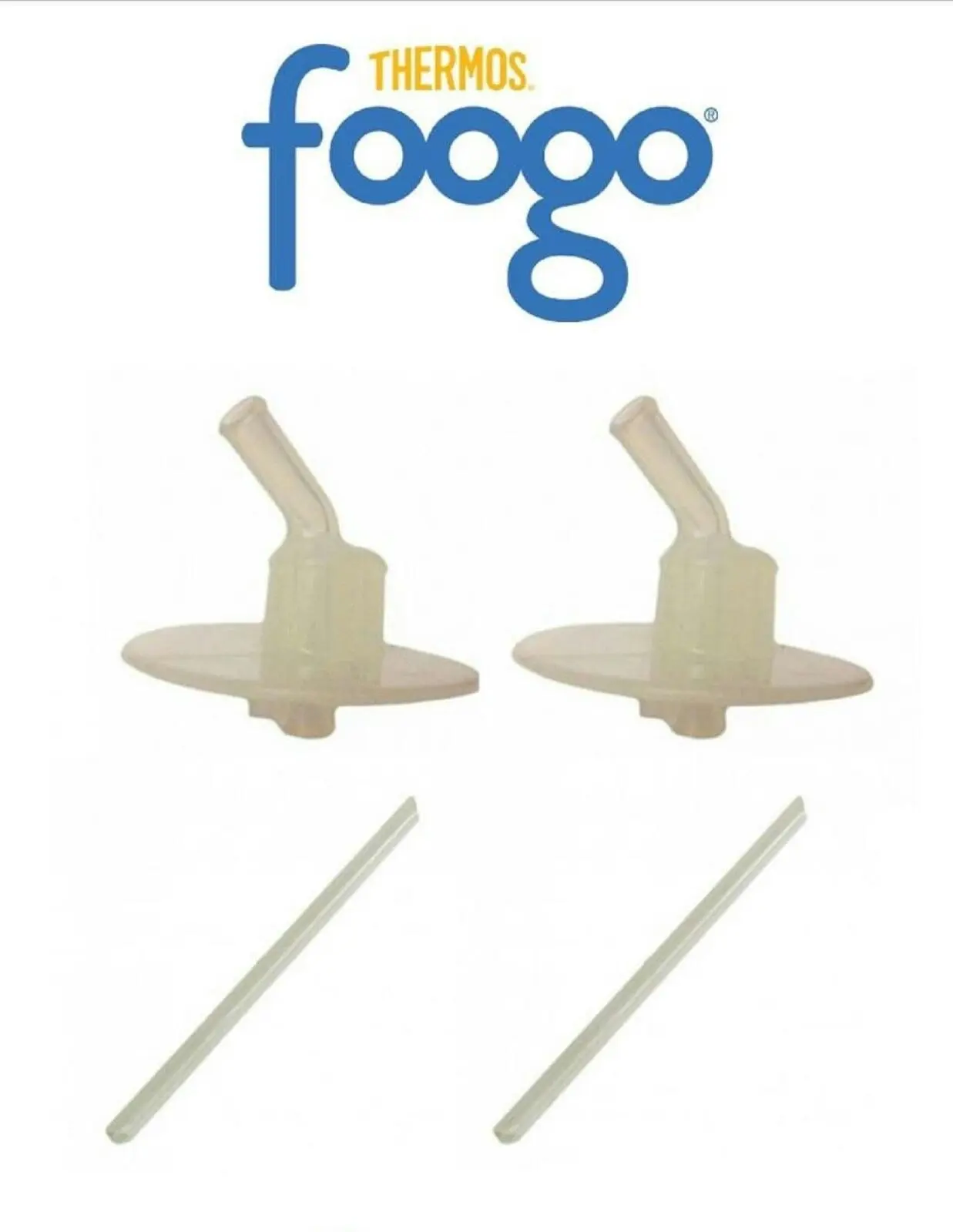 Thermos Foogo + Funtainer Replacement Straws + Mouthpiece   2 Piece Set