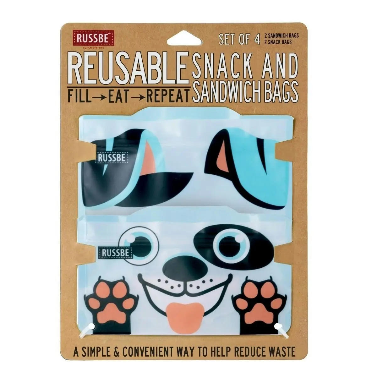 Russbe Reusable Snack And Sandwich Bags   Set 4