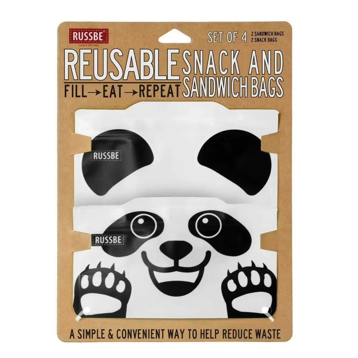 Russbe Reusable Snack And Sandwich Bags   Set 4