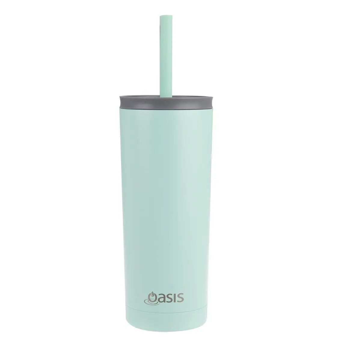 Oasis STAINLESS STEEL 600ml SUPER SIPPER WITH STRAW