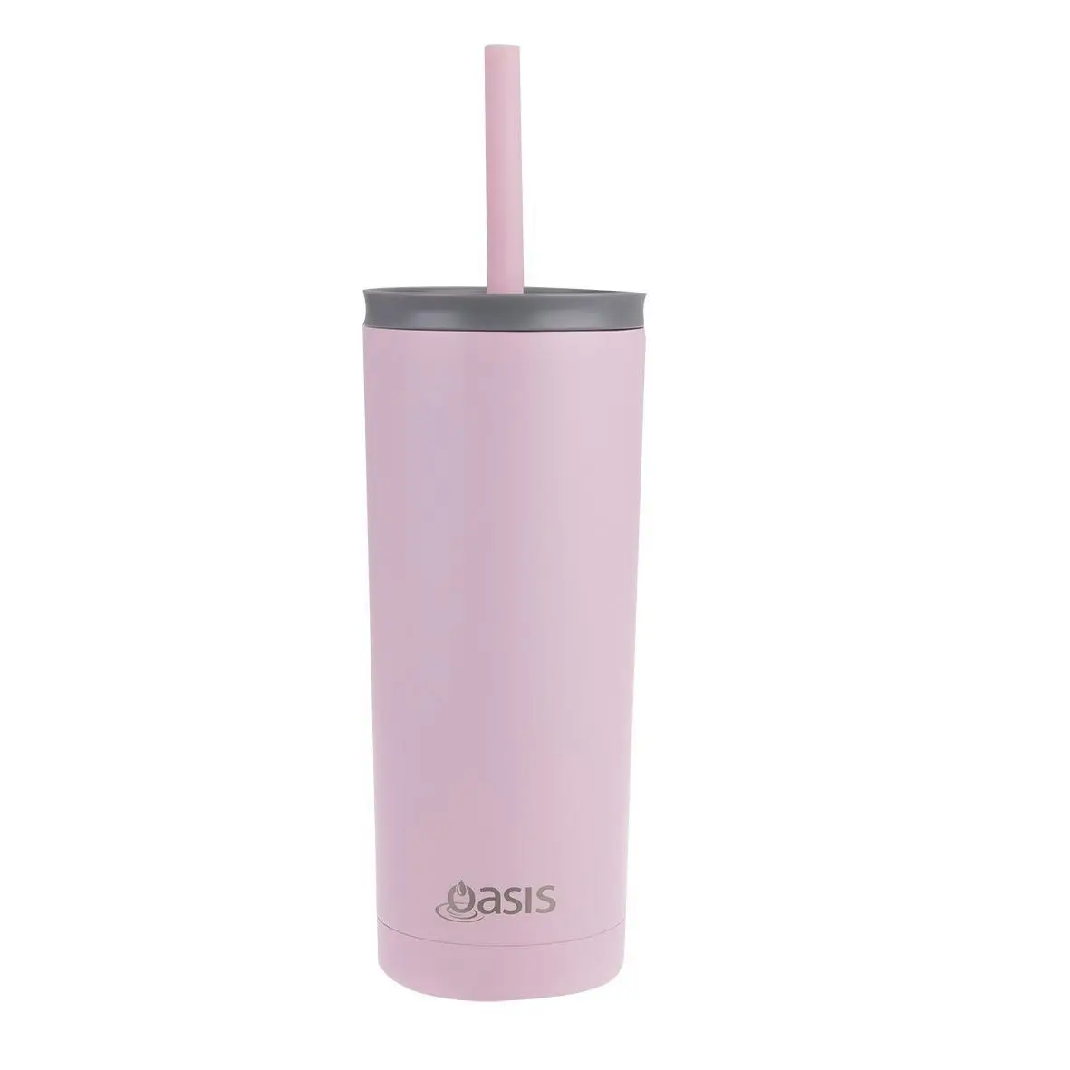 Oasis STAINLESS STEEL 600ml SUPER SIPPER WITH STRAW