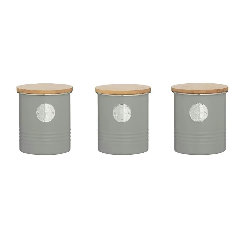 Typhoon Metal Tea Coffee Or Sugar Canisters 1 Litre