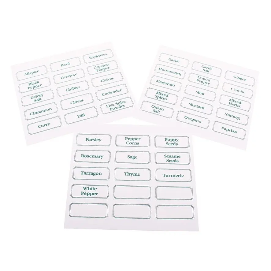 Appetito Herb And Spice Labels   Pack Of 45