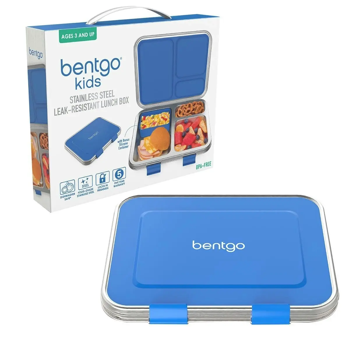 Bentgo Kids Stainless Steel Leak Resistant Bento Lunch Box