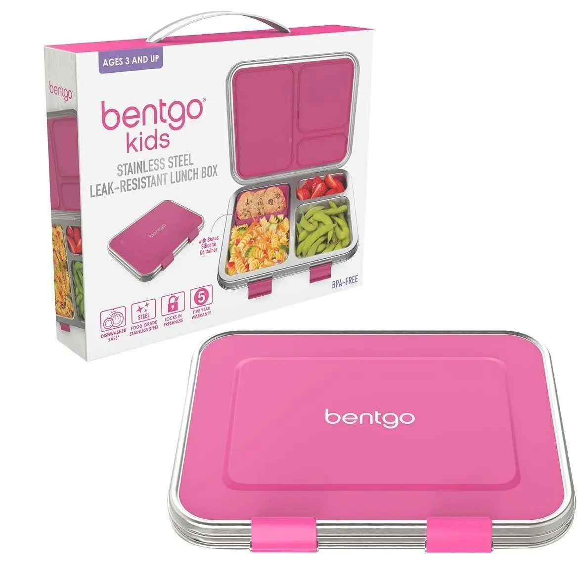 Bentgo Kids Stainless Steel Leak Resistant Bento Lunch Box