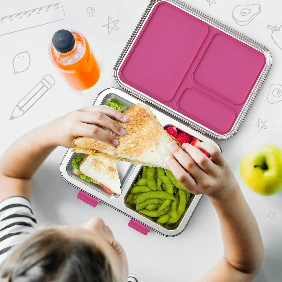 Bentgo Kids Stainless Steel Leak Resistant Bento Lunch Box