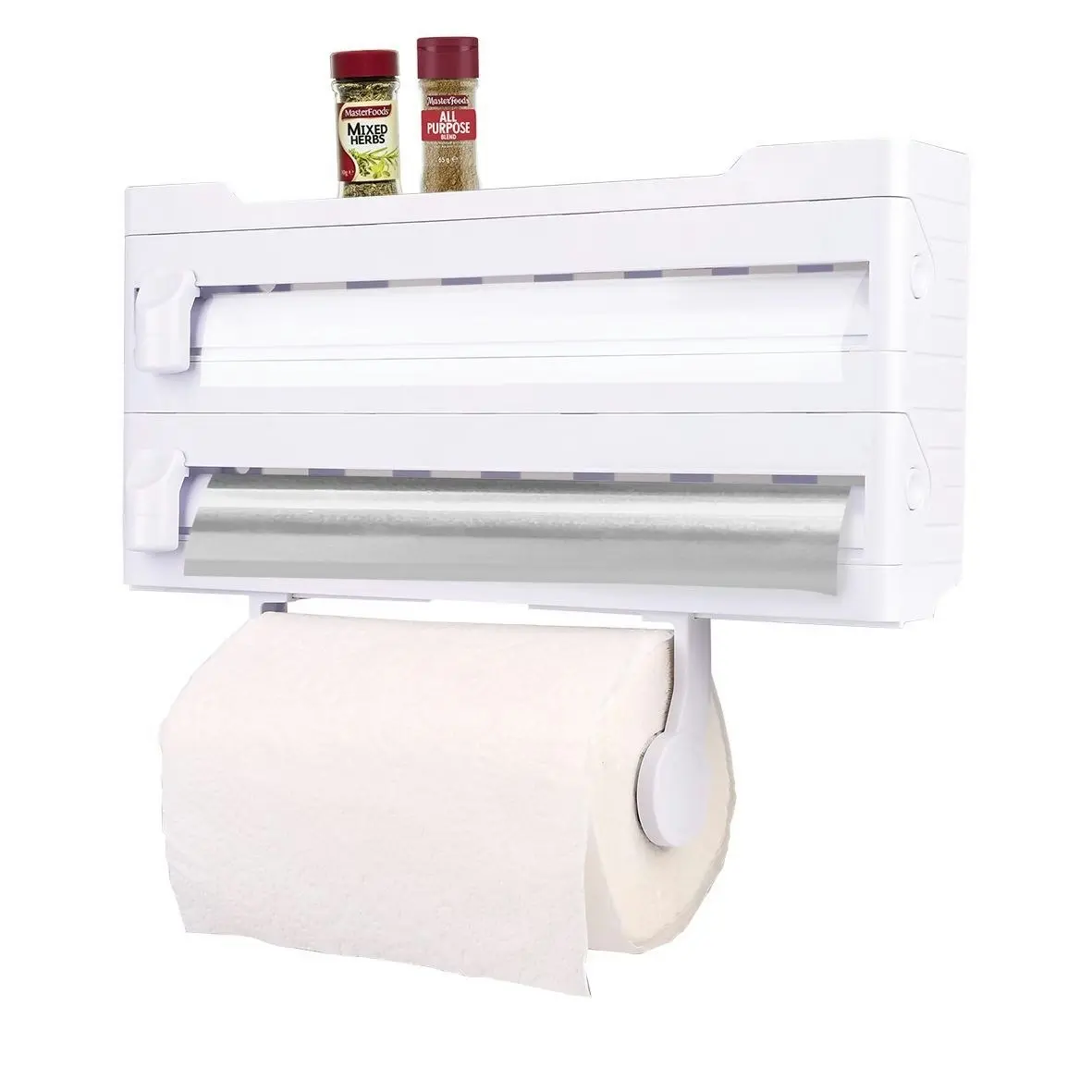 Appetito Wall Mount Kitchen Roll Dispenser White