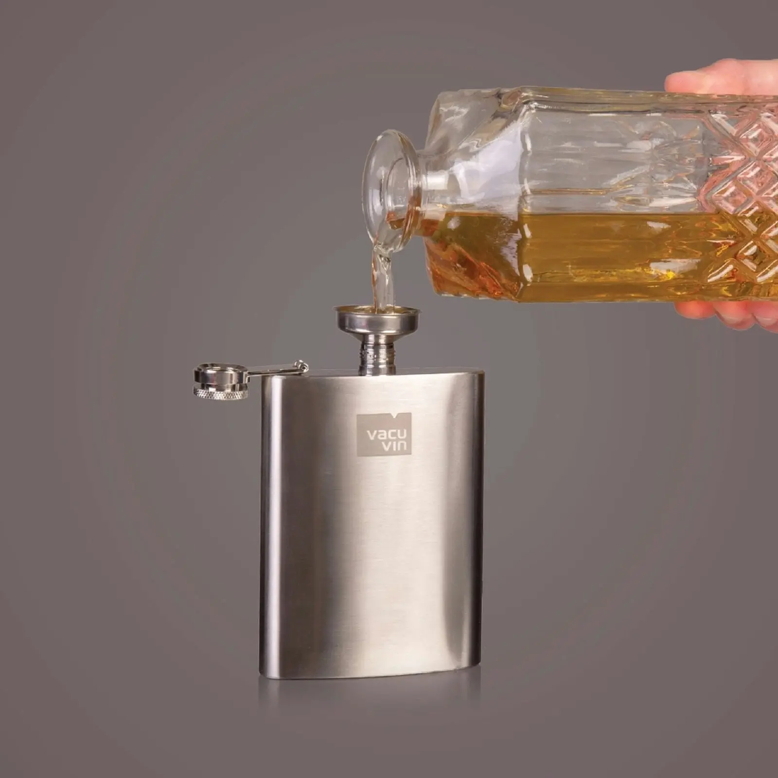 Vacu Vin Stainless Steel Hip Flask & Funnel