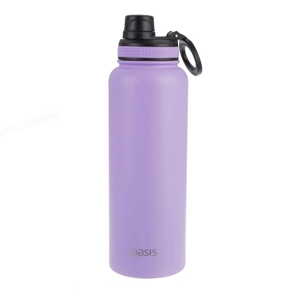 Oasis Stainless Steel Challenger Sports Bottle With Screw Cap 1.1l