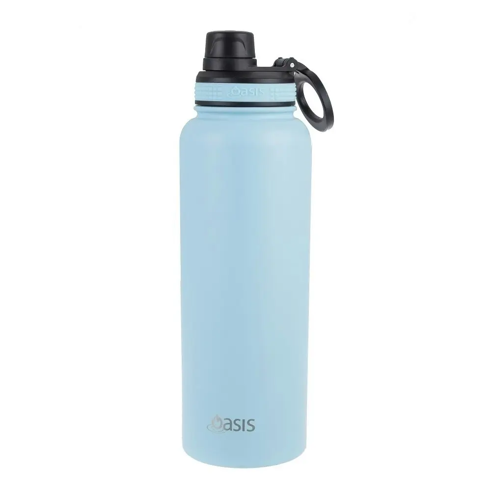 Oasis Stainless Steel Challenger Sports Bottle With Screw Cap 1.1l