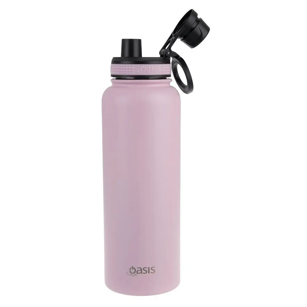 Oasis Stainless Steel Challenger Sports Bottle With Screw Cap 1.1l