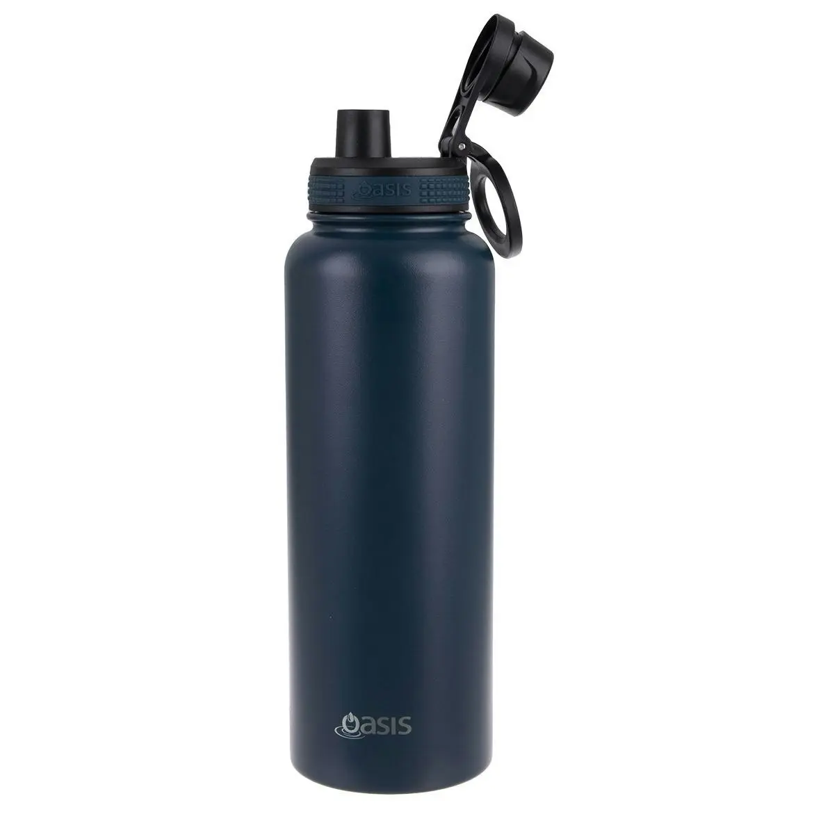 Oasis Stainless Steel Challenger Sports Bottle With Screw Cap 1.1l