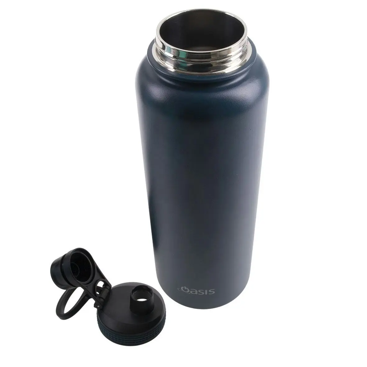 Oasis Stainless Steel Challenger Sports Bottle With Screw Cap 1.1l