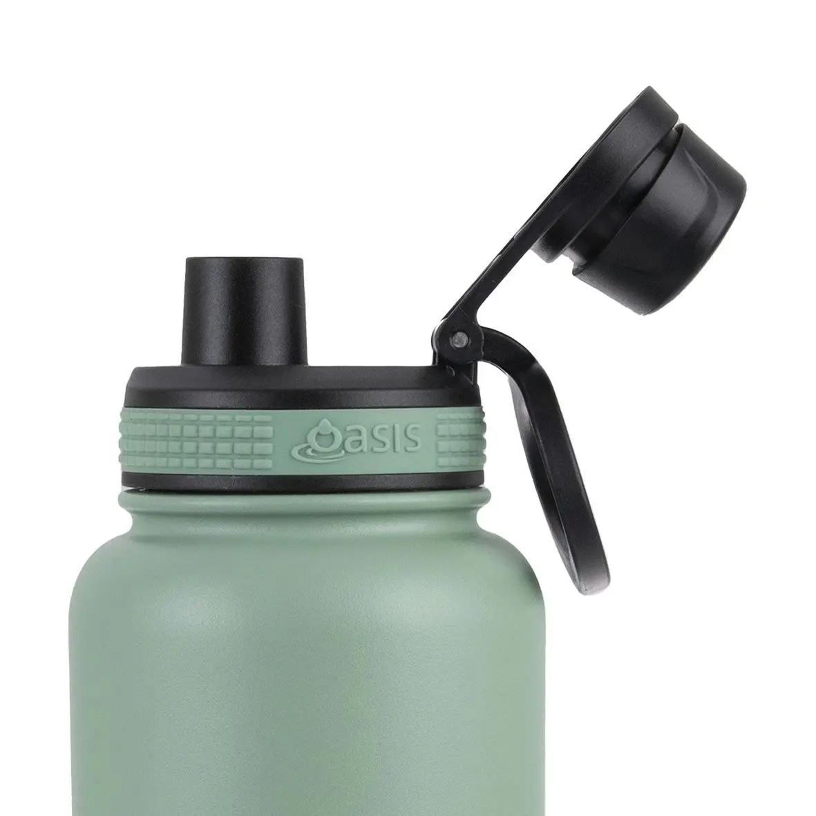 Oasis Stainless Steel Challenger Sports Bottle With Screw Cap 1.1l