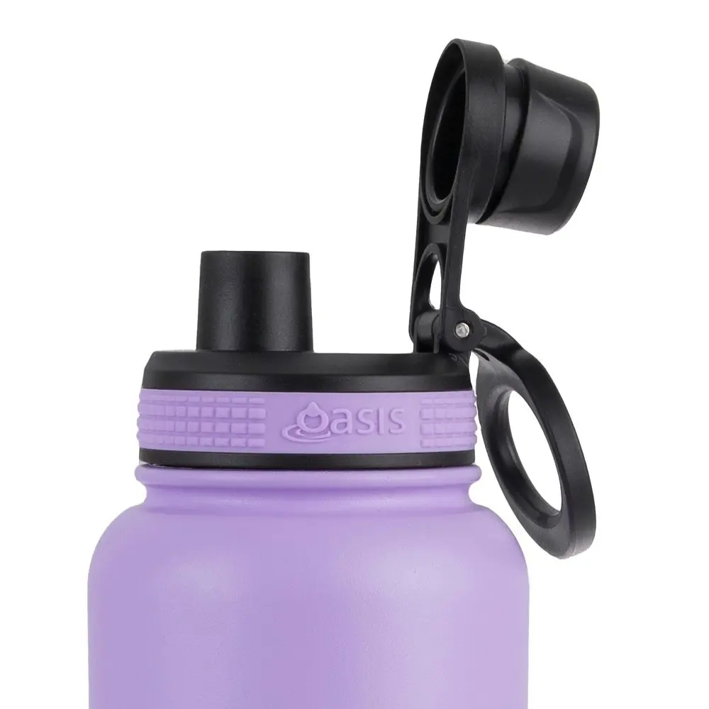 Oasis Stainless Steel Challenger Sports Bottle With Screw Cap 1.1l