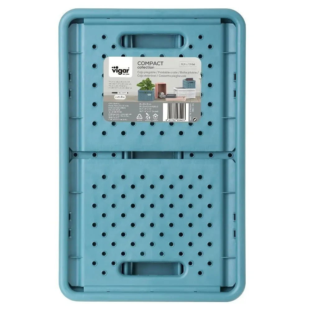 Vigar Compact Foldable Crate Box 11.3l