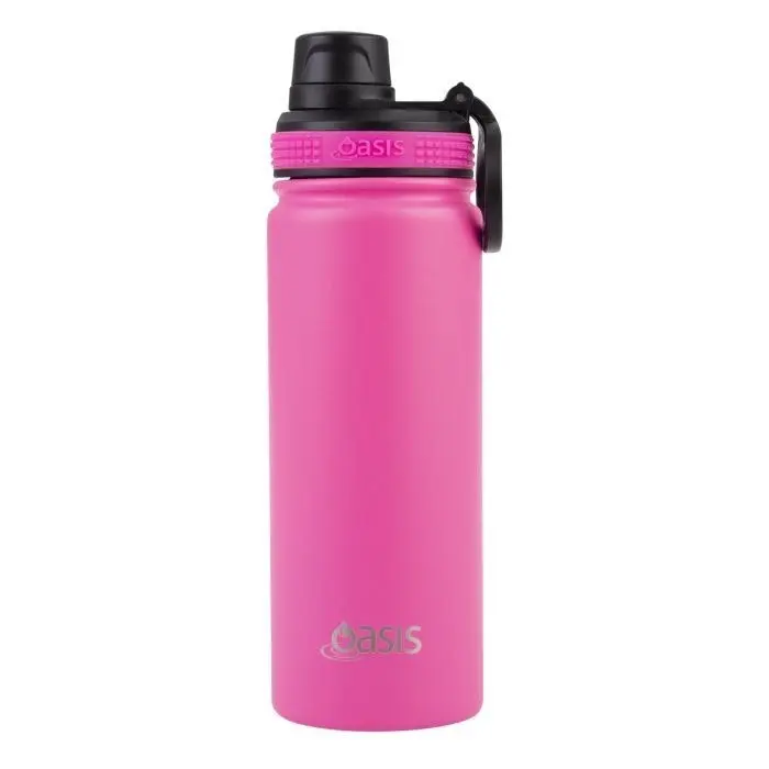 Oasis STAINLESS STEEL CHALLENGER SPORTS BOTTLE WITH SCREW CAP 550ml