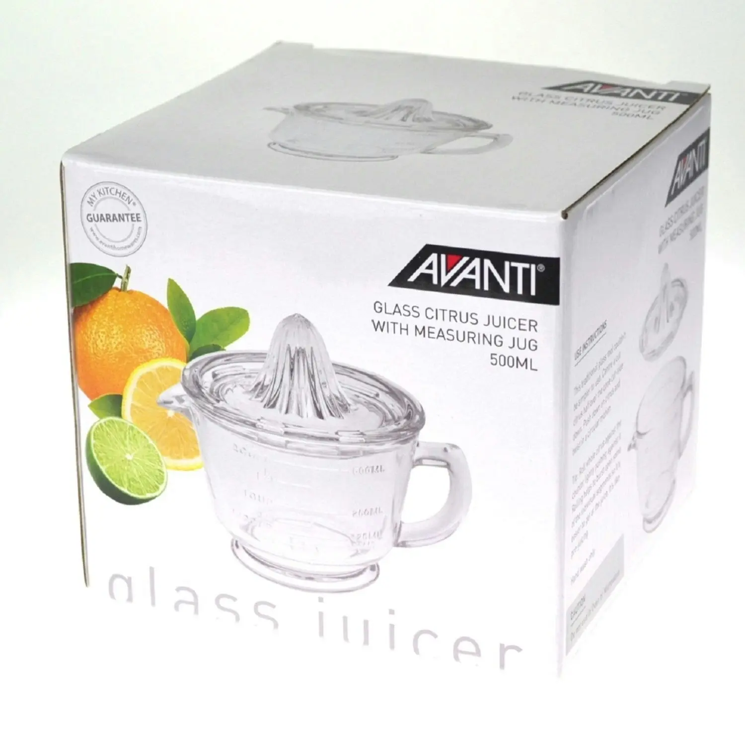 Avanti GLASS CITRUS JUICER WITH MEASURING JUG 500ml