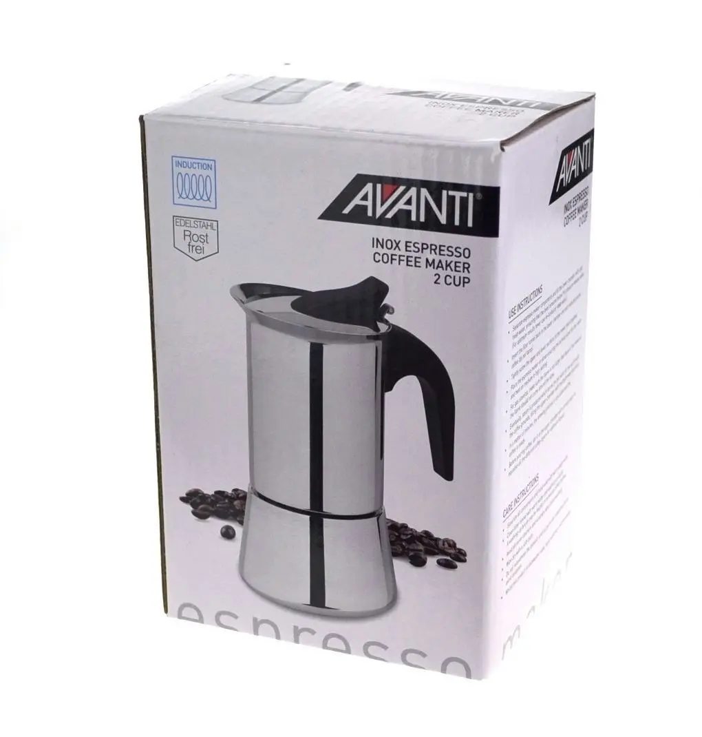 Avanti Inox Espresso Coffee Maker Stainless Steel Percolator