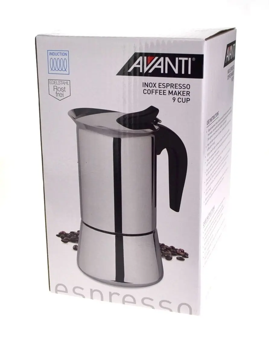 Avanti Inox Espresso Coffee Maker Stainless Steel Percolator