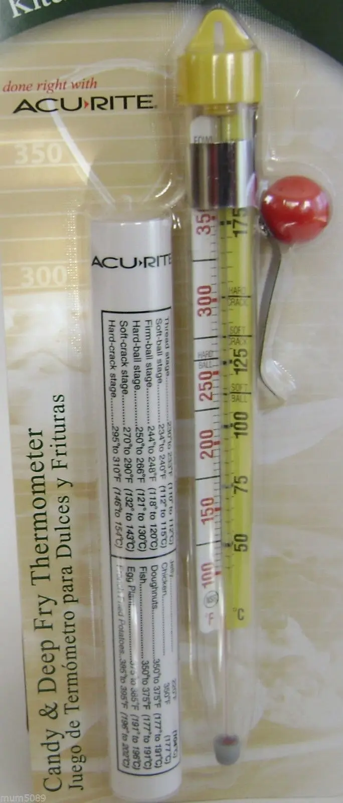 Acurite Deep Fry Candy Thermometer With Sheath