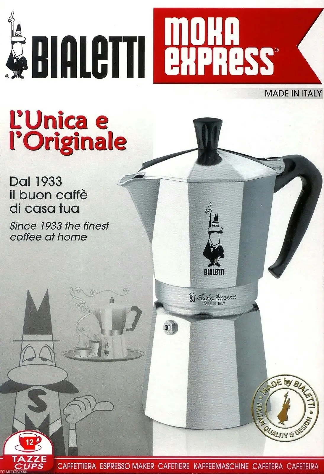 Bialetti Moka 12 Cup Espresso Maker