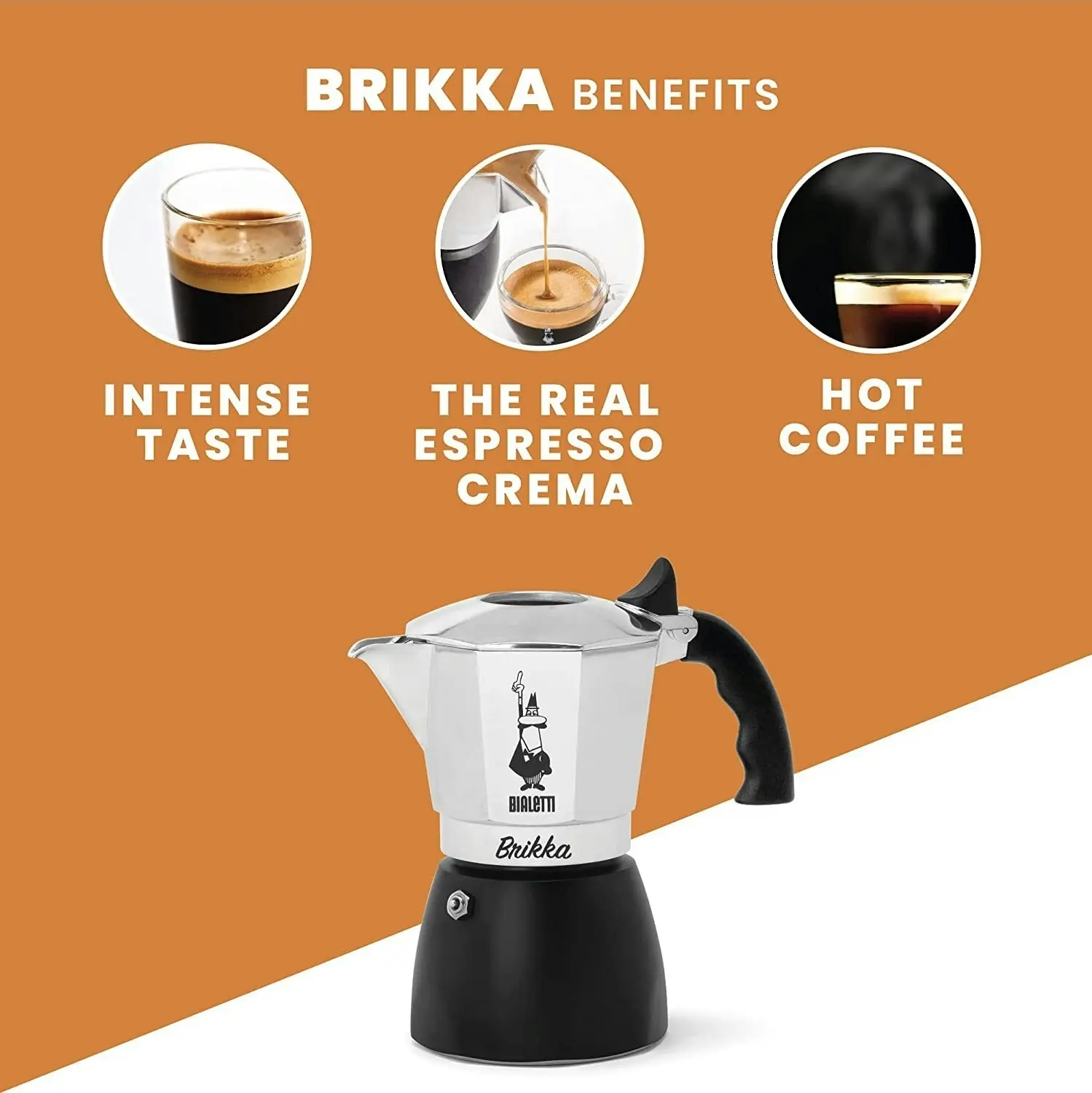 Bialetti Brikka 4 Cup Espresso Coffee Maker