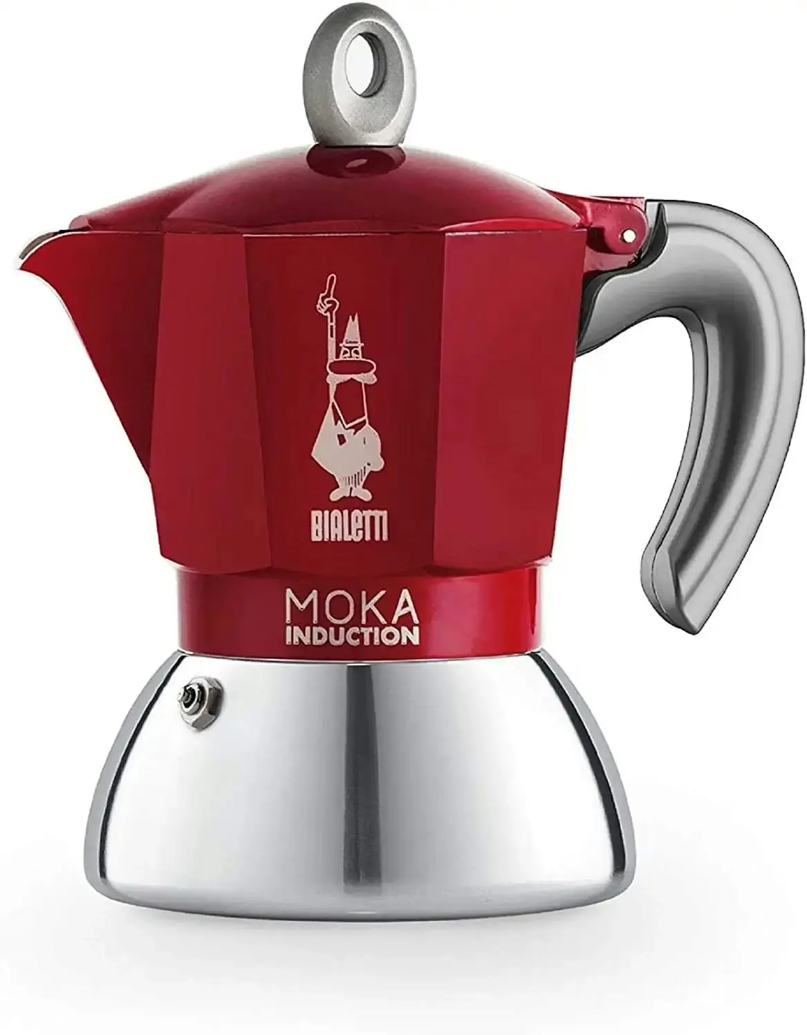 Bialetti Moka 6 Cup Induction Espresso Maker   Red