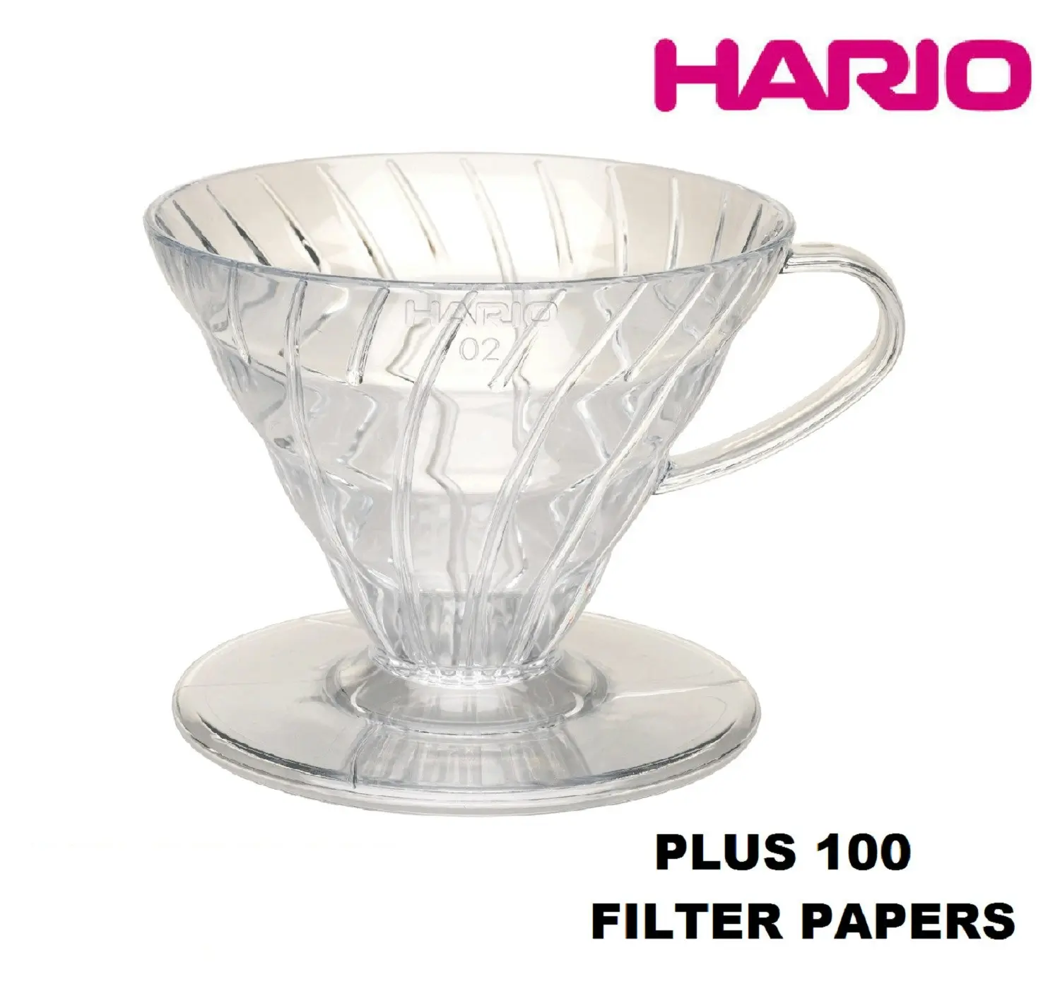 Hario V60   01 Plastic Coffee Dripper With 100 Filter Papers