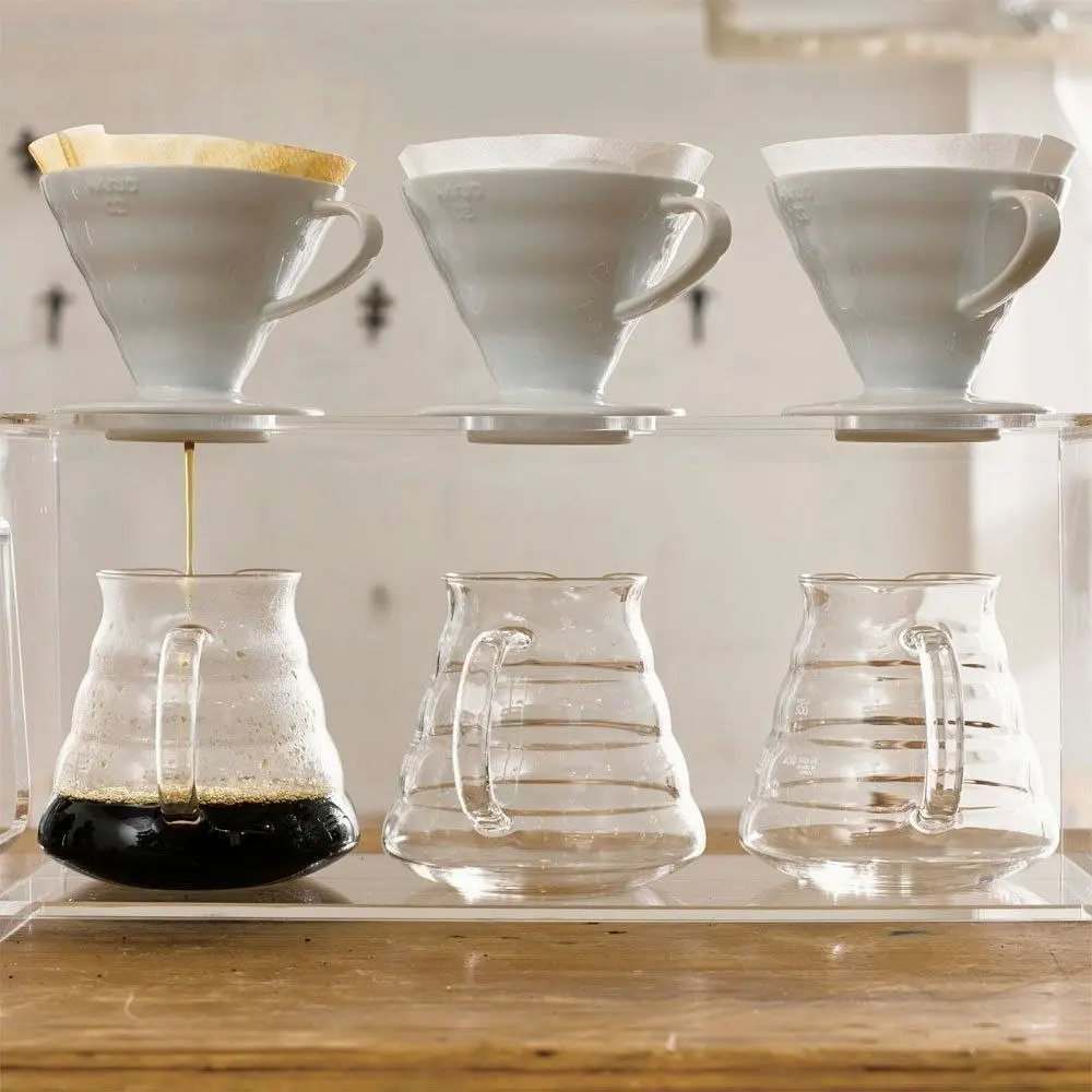 Hario V60   02 Ceramic Coffee Dripper With 100 Filter Papers