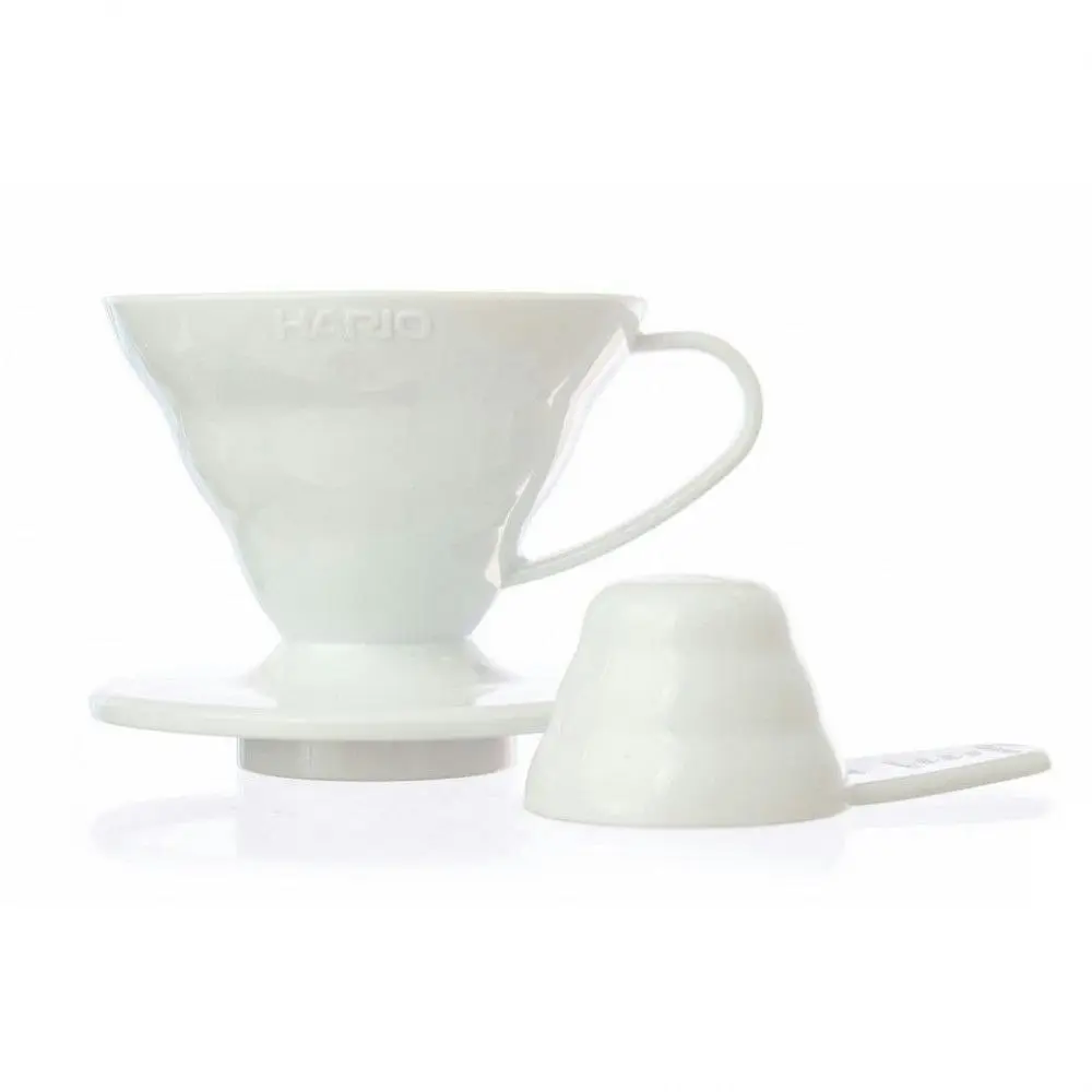 Hario V60   02 Ceramic Coffee Dripper With 100 Filter Papers