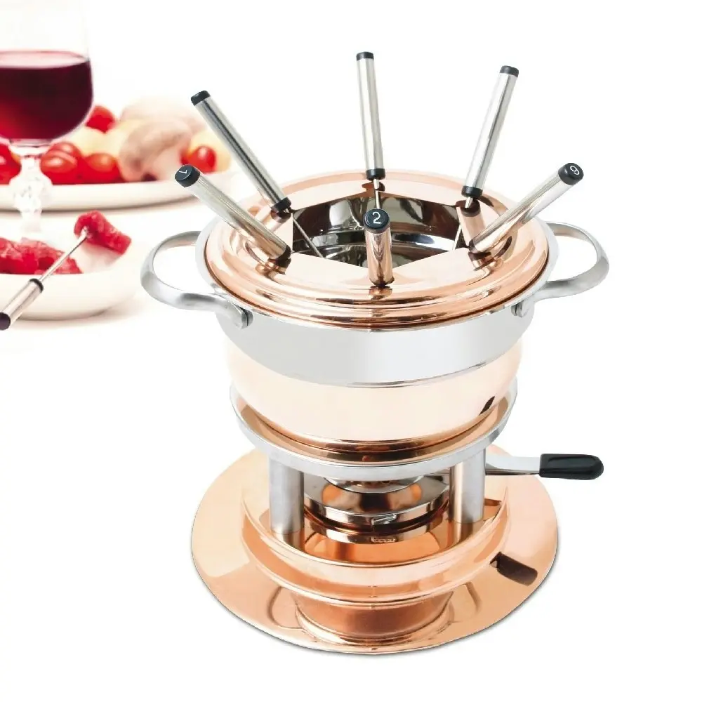 Swissmar Lausanne 11 Piece Copper Fondue Set