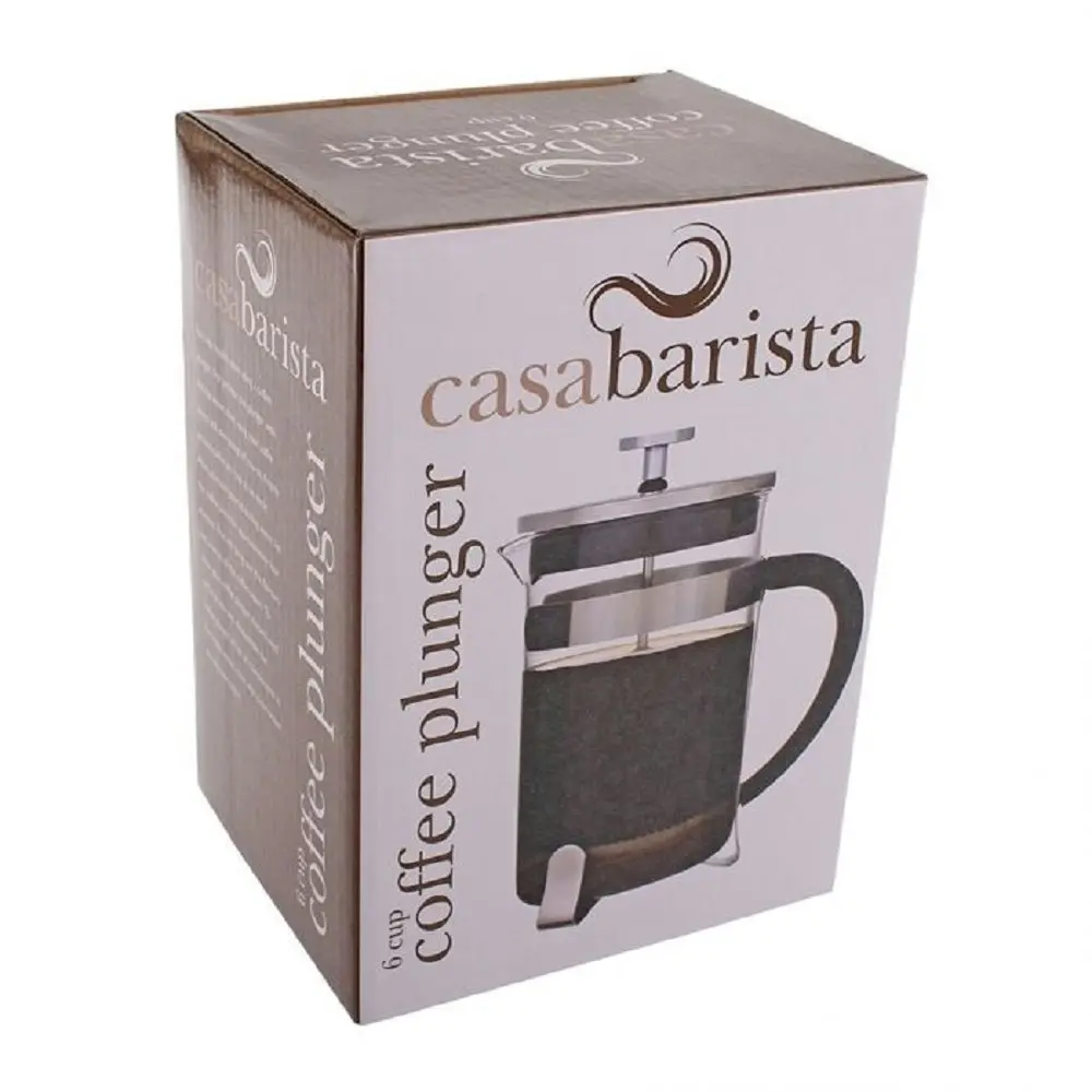 CASABARISTA COFFEE PLUNGER WITH SCOOP 6 CUP 800ml