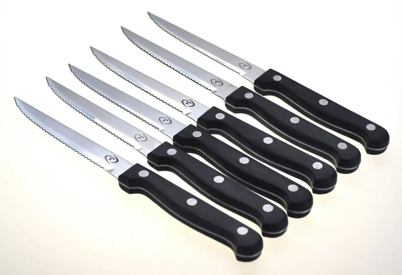 Trenton Pointed Tip Wood Handle Steak Knife Set Of 12