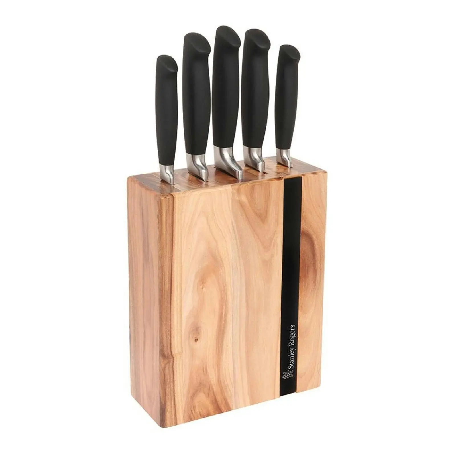 Stanley Rogers Black Flash 6 Piece Knife Block Set