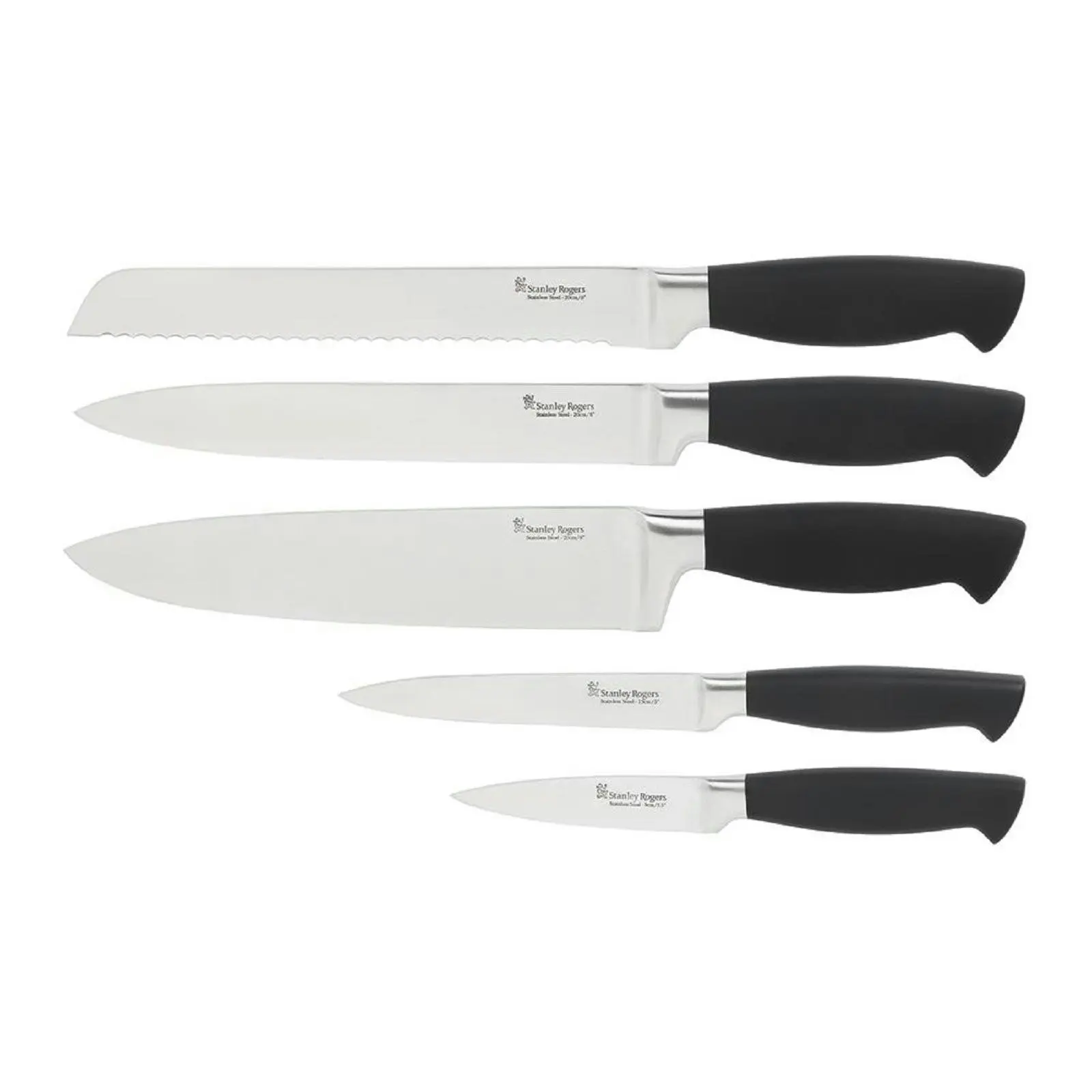 Stanley Rogers Framed Acacia 6 Piece Knife Block Set