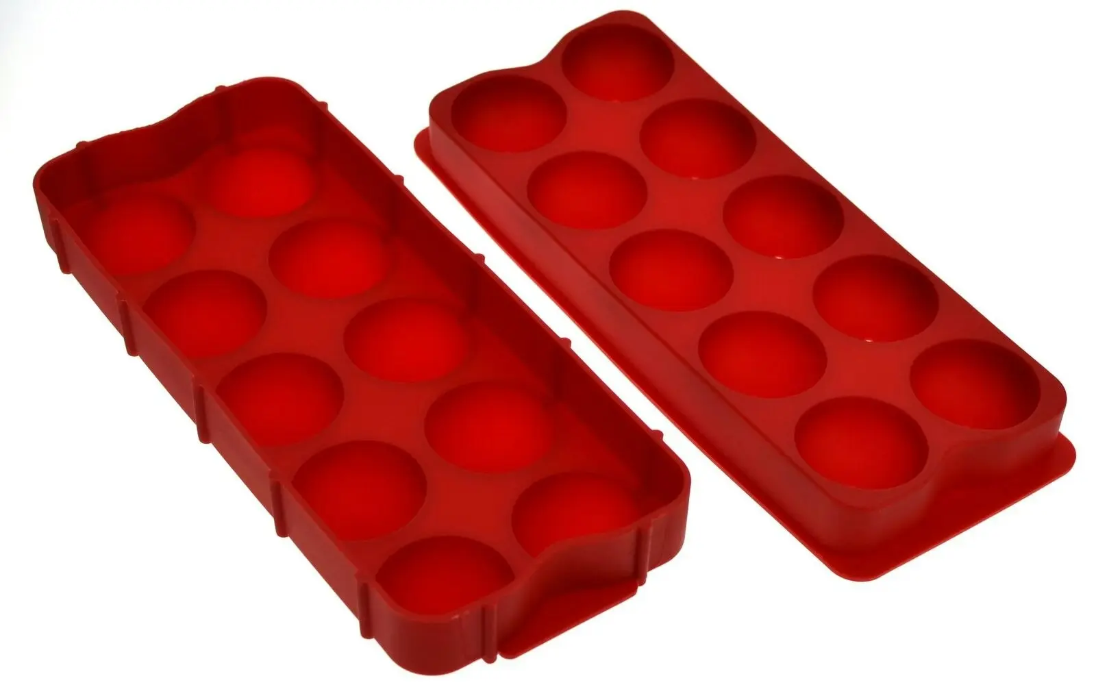 Round Ice Cube Tray Silicone Red