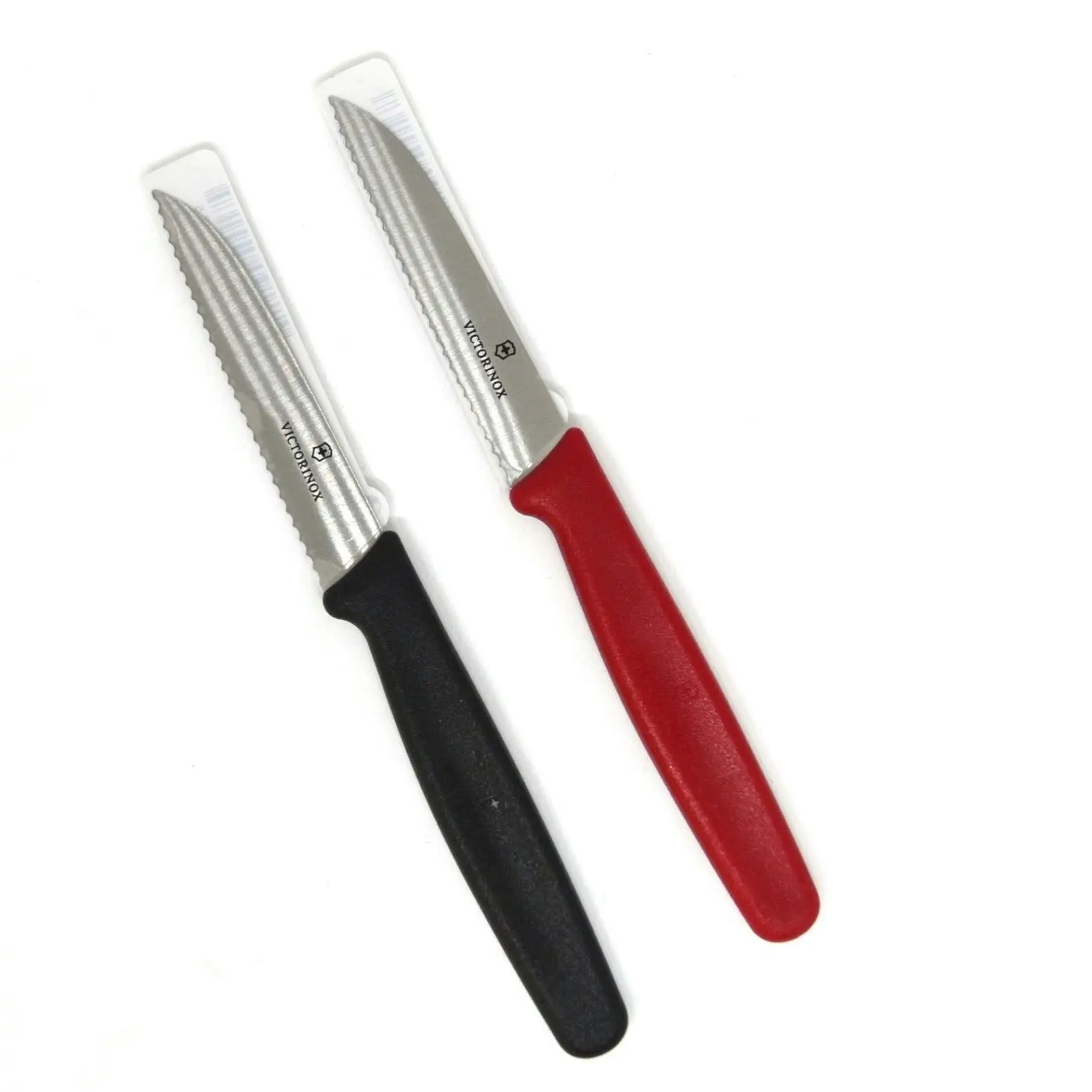 Victorinox PARING KNIFE POINTED TIP WAVY EDGE 8cm RED OR BLACK