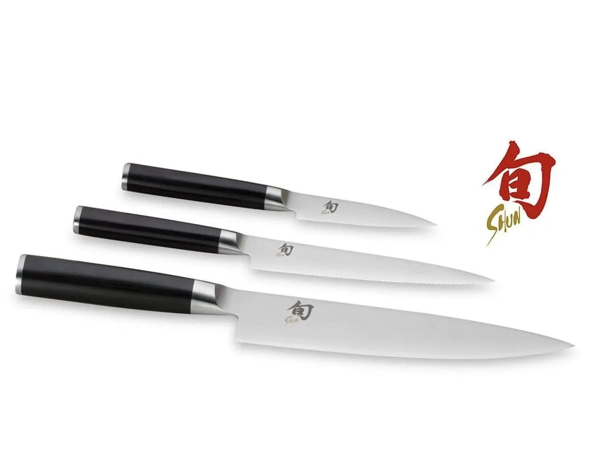 SHUN Classic 3 Piece Knife Set   Gift Boxed