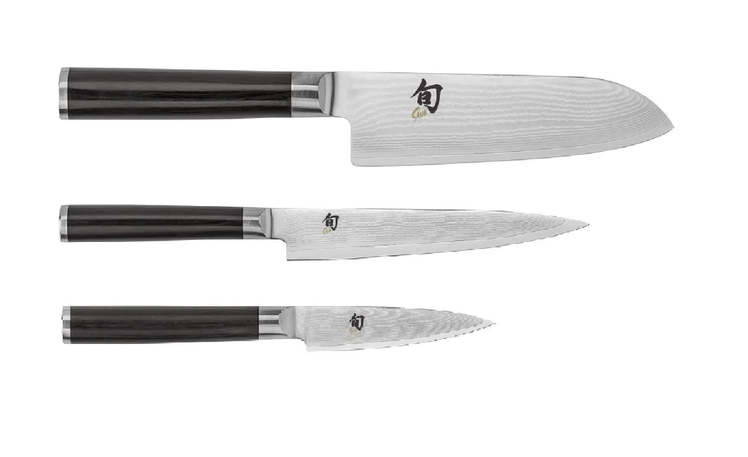 Shun Classic Santoku 3 Piece Knife Set   Gift Boxed