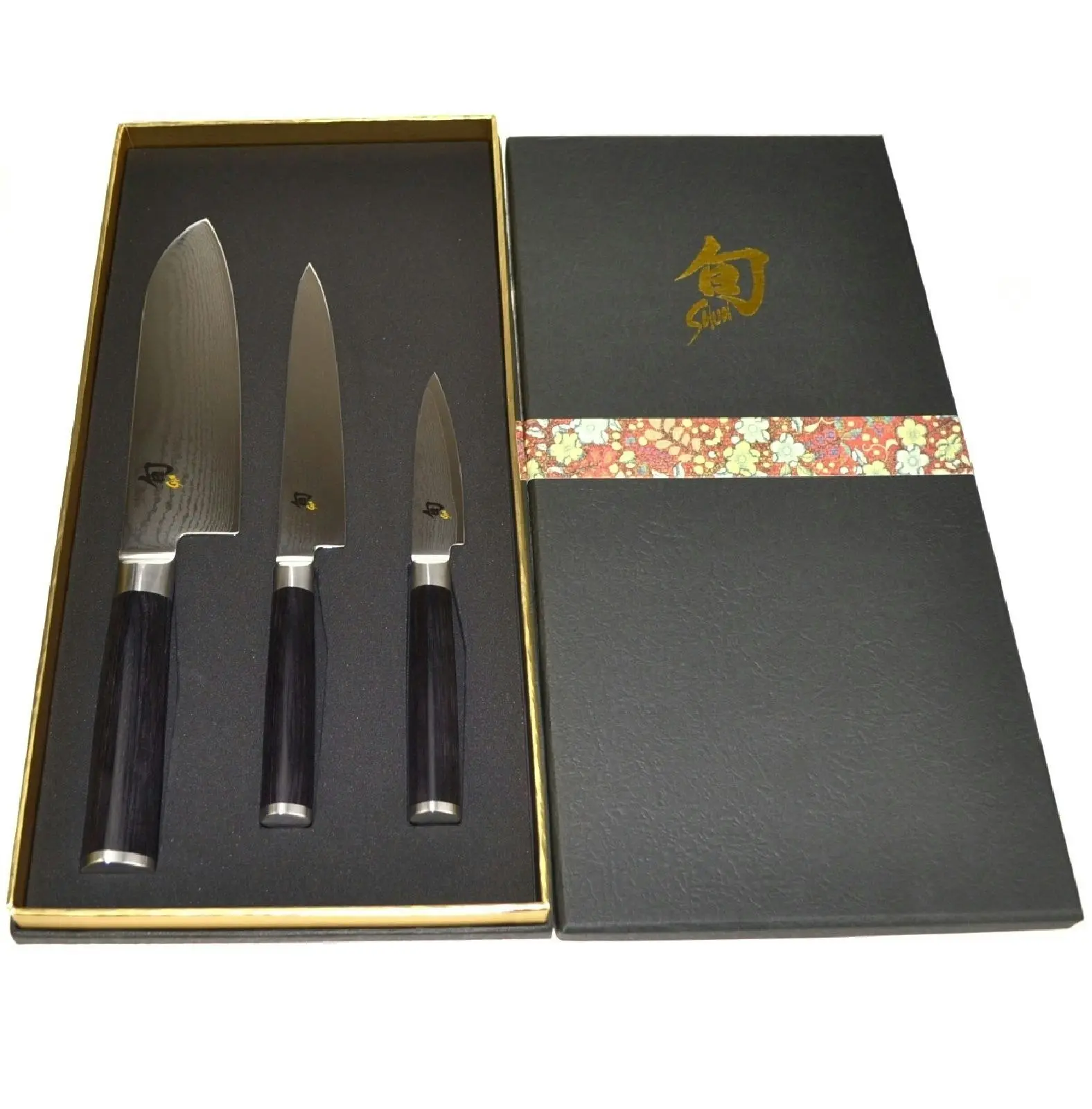 Shun Classic Santoku 3 Piece Knife Set   Gift Boxed