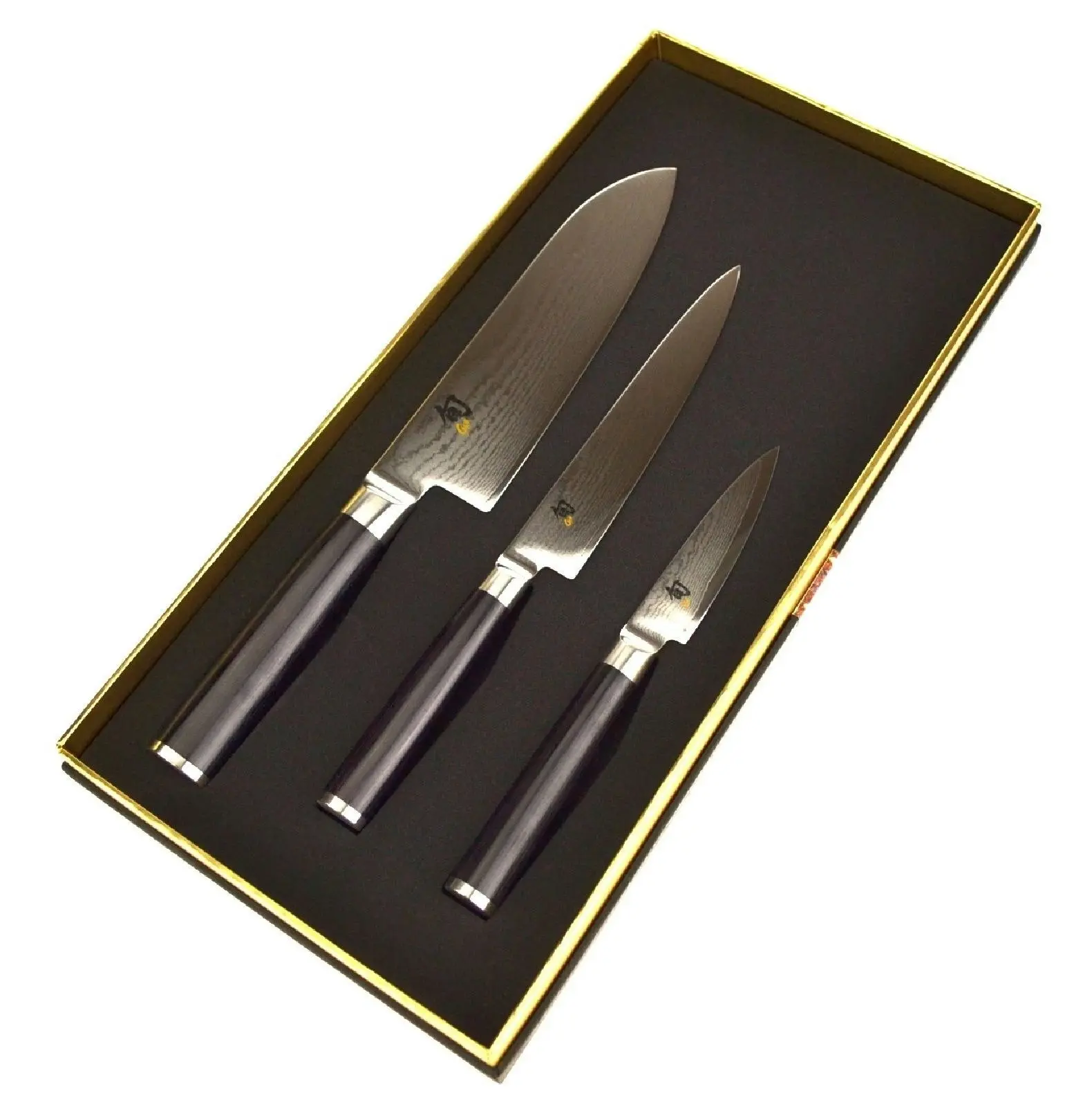 Shun Classic Santoku 3 Piece Knife Set   Gift Boxed