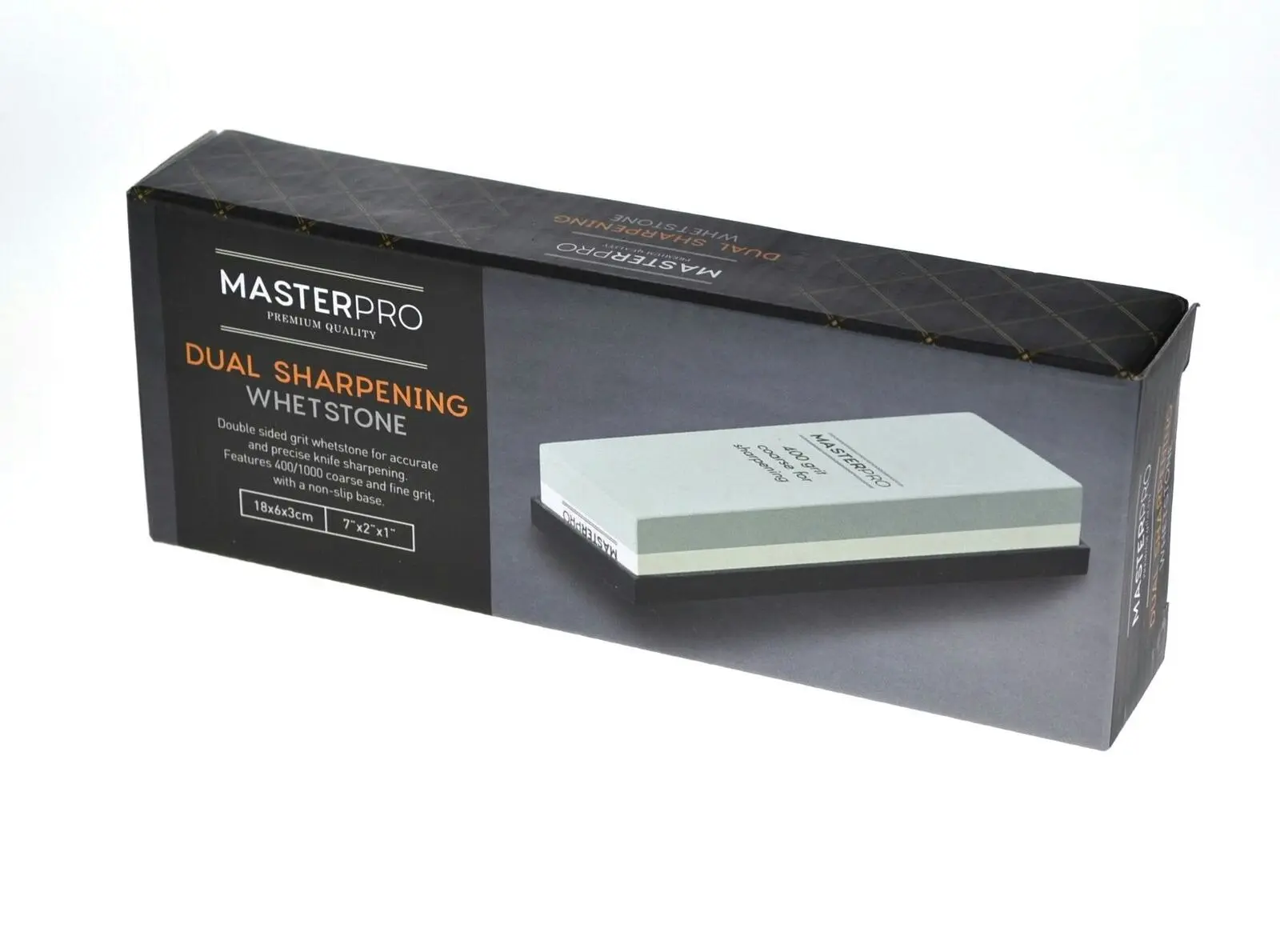 MasterPro 400/1000 Grit Combination Knife Sharpening Whetstone