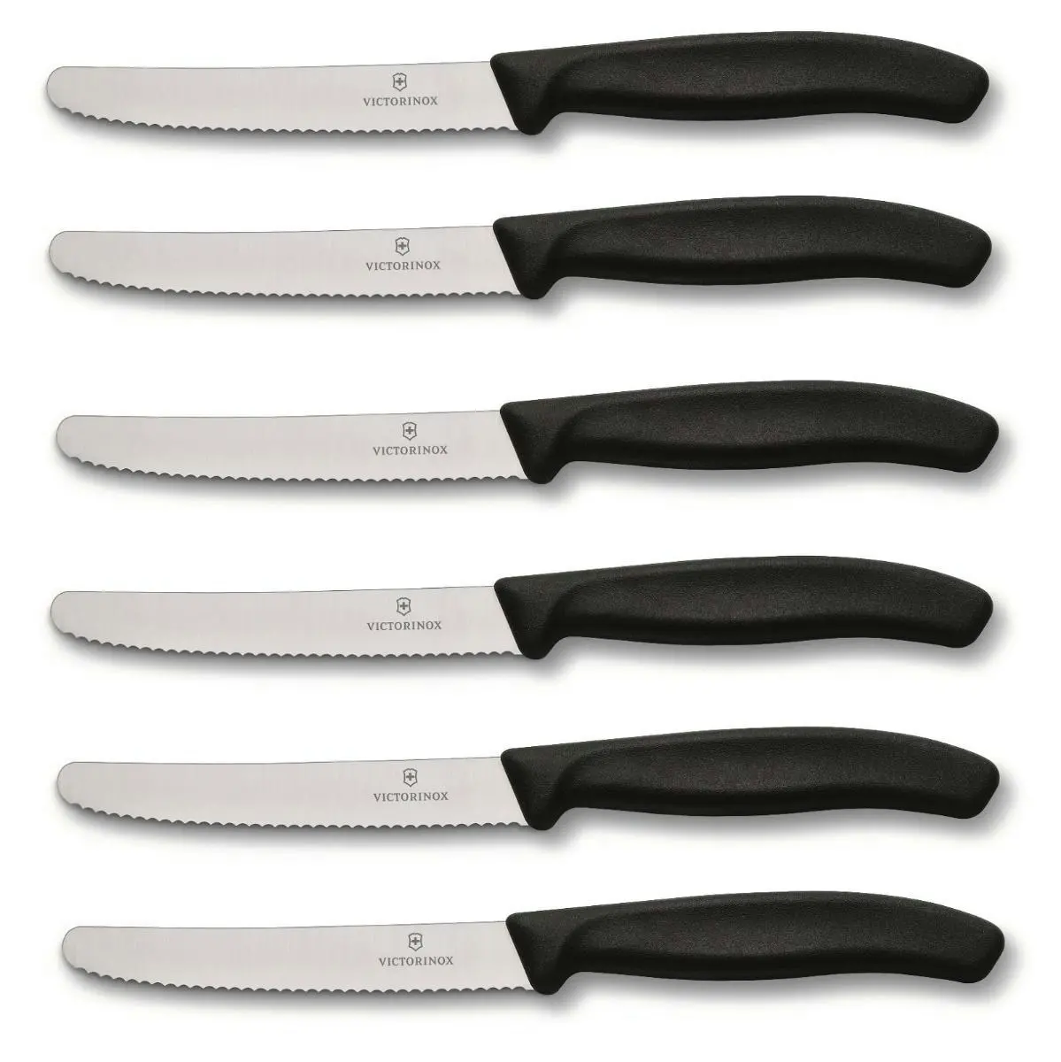 Victorinox STEAK AND TOMATO KNIFE 11cm WAVY EDGE - SET of 6